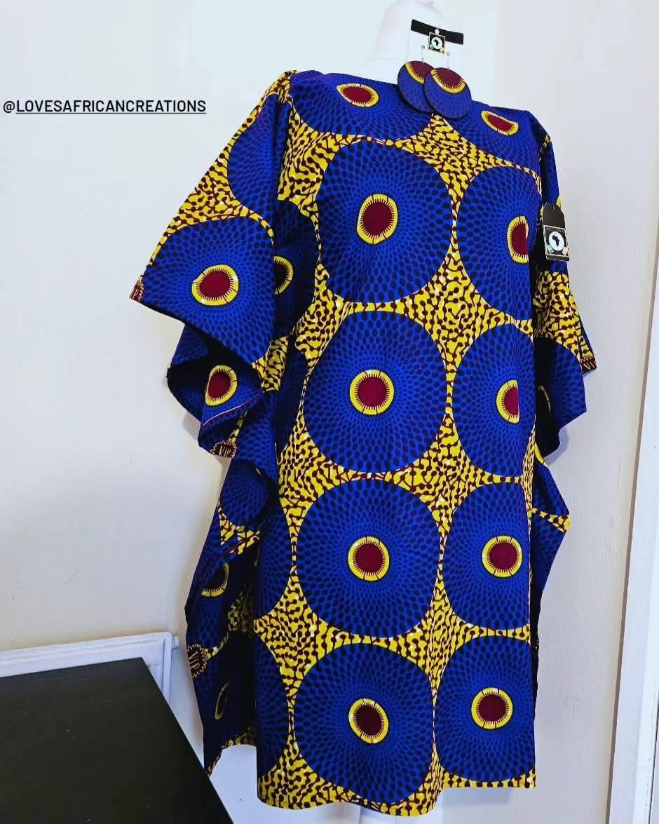 Tunic Kaftan Dress & Earrings