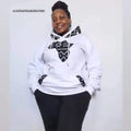 White Tribal Hoodie Jumper Love's African Creations