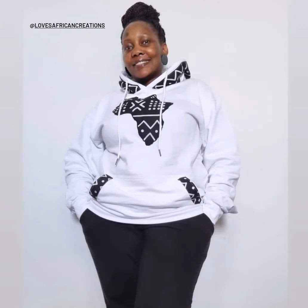 White Tribal Hoodie Jumper