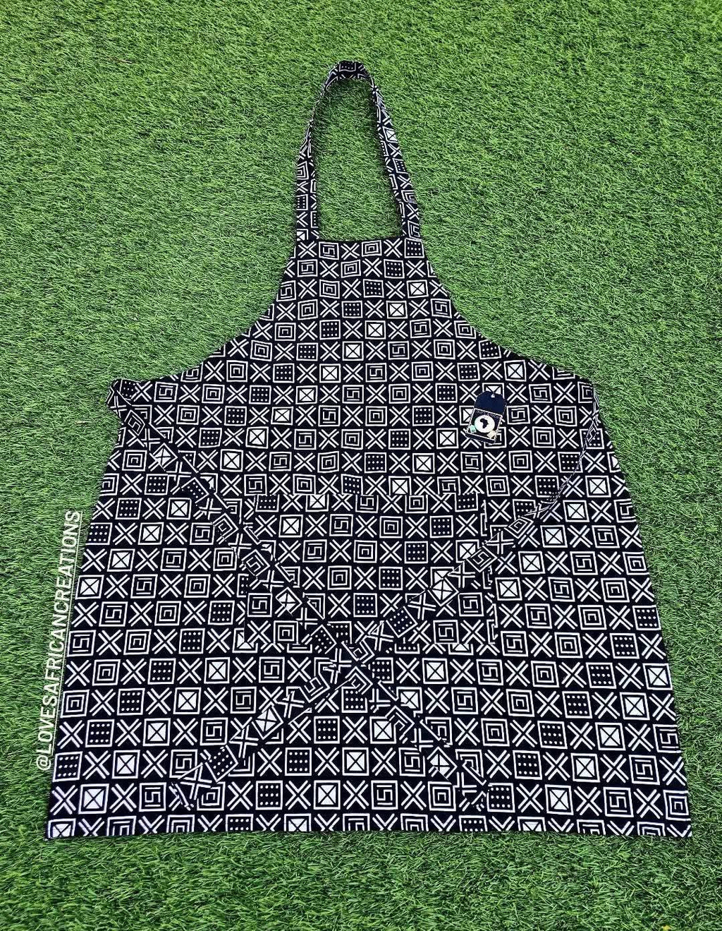 Tribal Black & White Apron