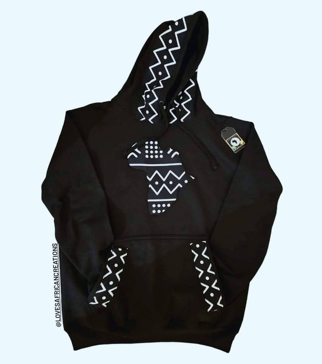 White Tribal Hoodie Jumper