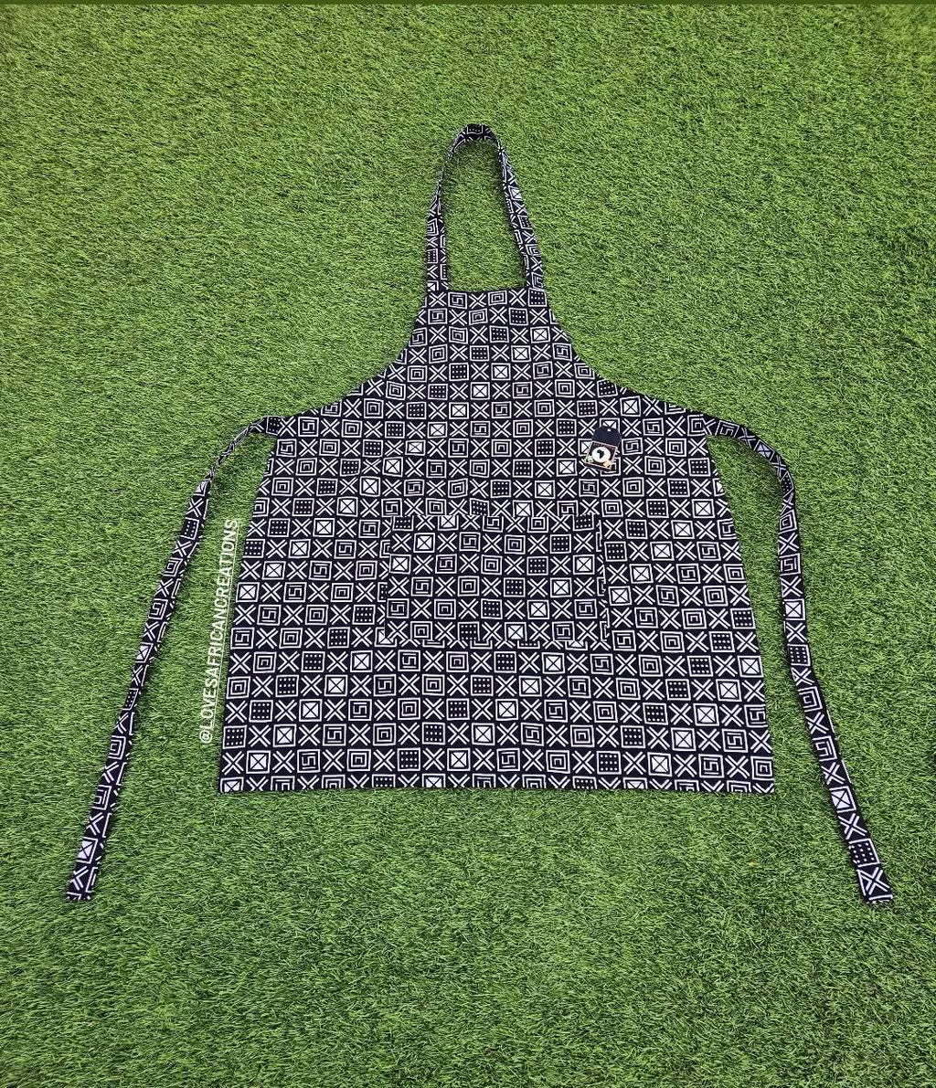 Tribal Black & White Apron
