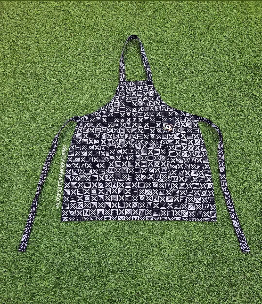 Tribal Black & White Apron