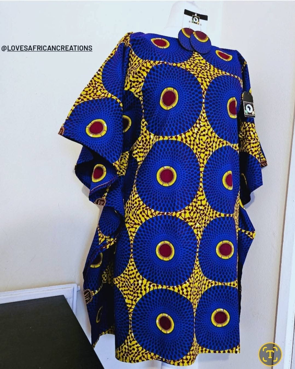 Tunic Kaftan Dress & Earrings