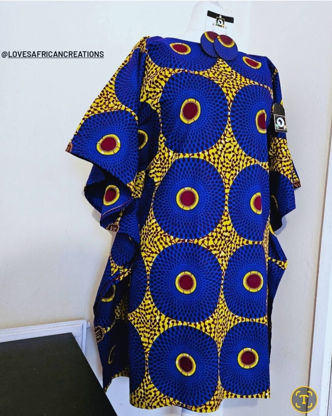 Tunic Kaftan Dress & Earrings