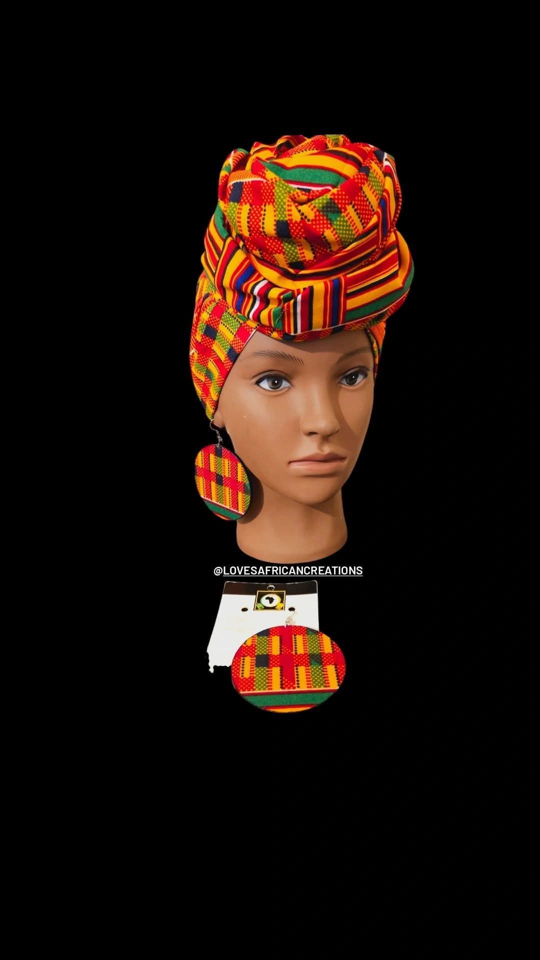 Kente Headwrap & Earrings