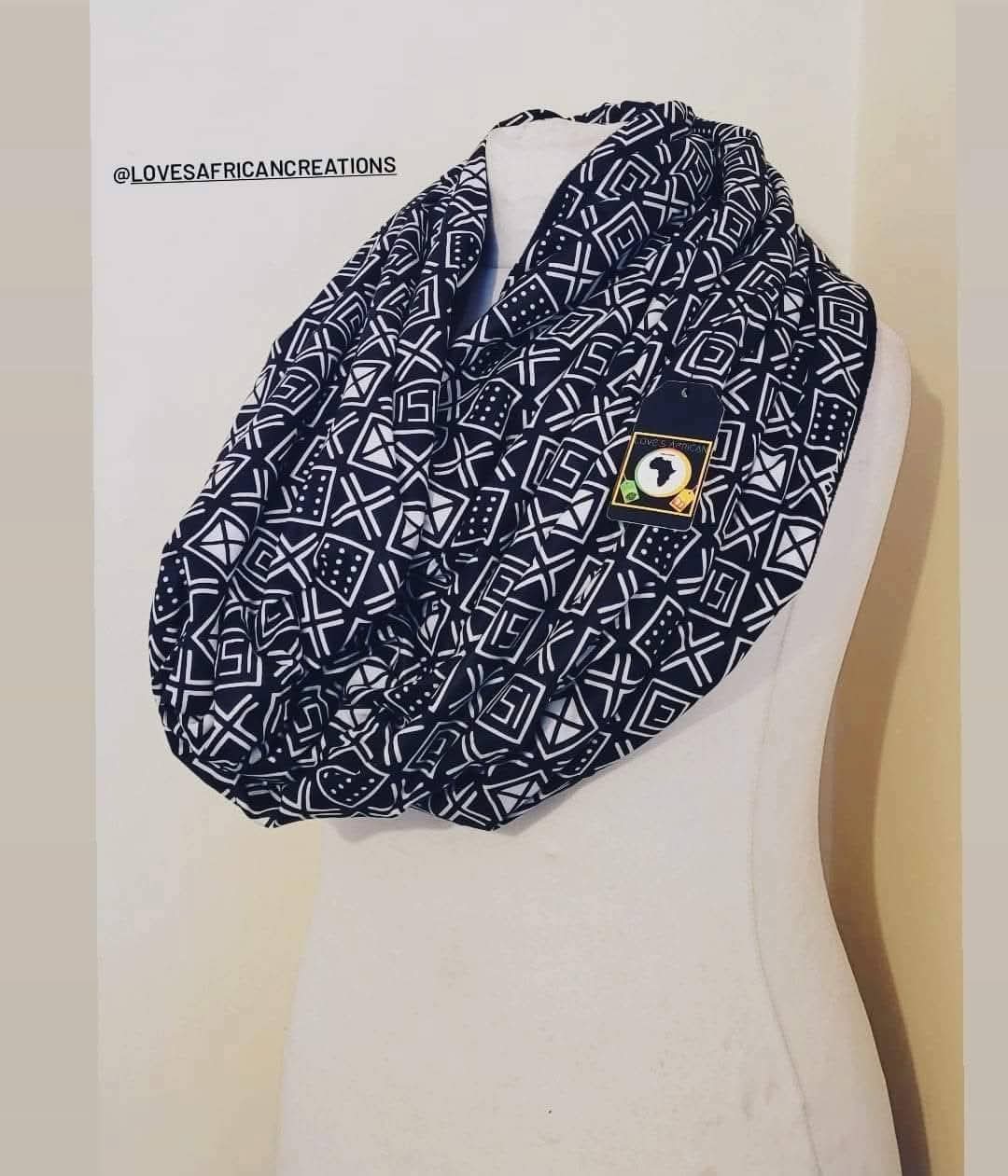 Tribal Fleece Lined Snood Scarf
