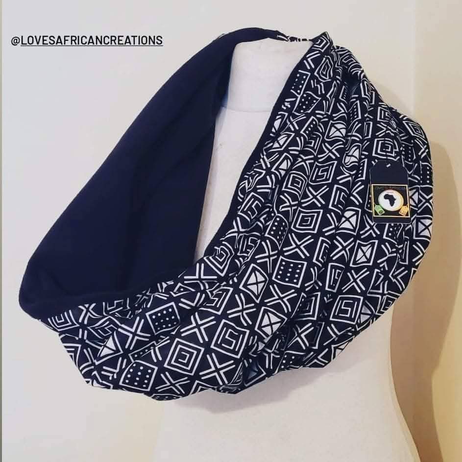 Tribal Fleece Lined Snood Scarf