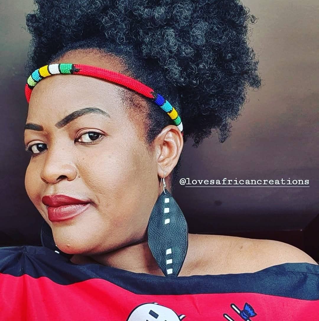 Real Leather Shield Earrings