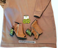 Khaki & Shweshwe Sandal Heels Size 8 Love's African Creations