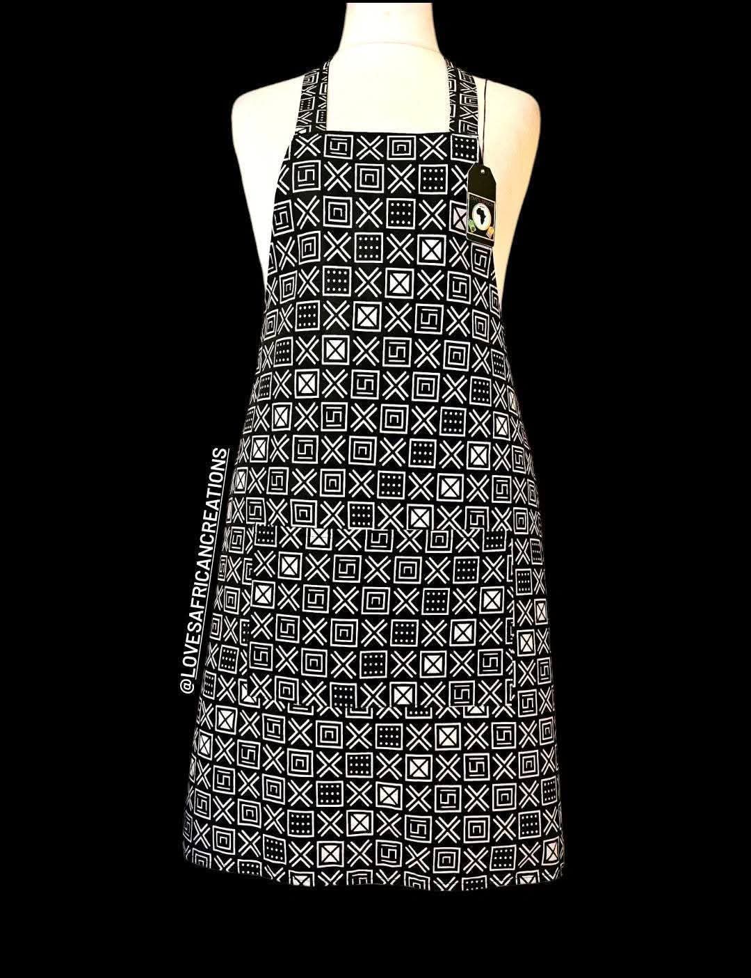 Tribal Black & White Apron