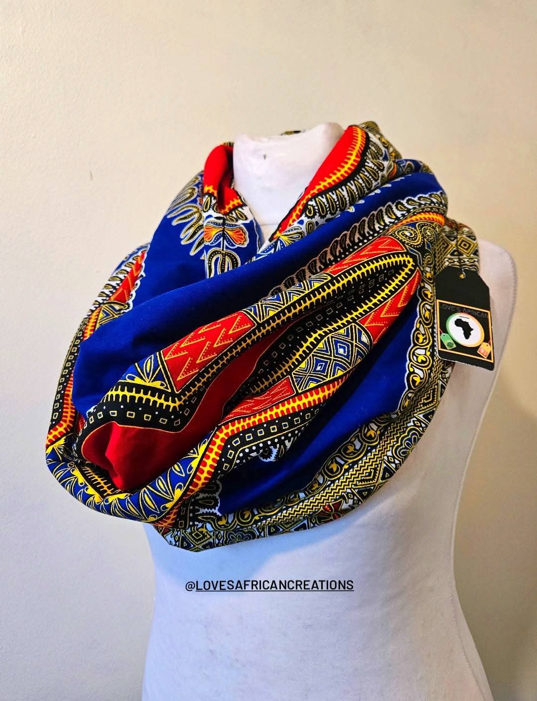 Dashiki Fleece Lined Snood Scarf