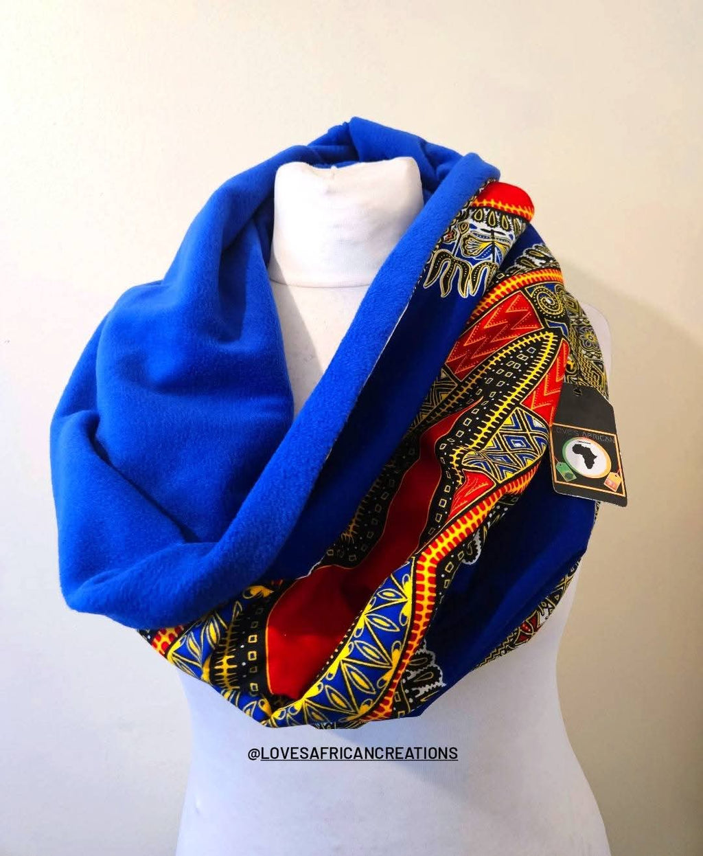 Dashiki Fleece Lined Snood Scarf