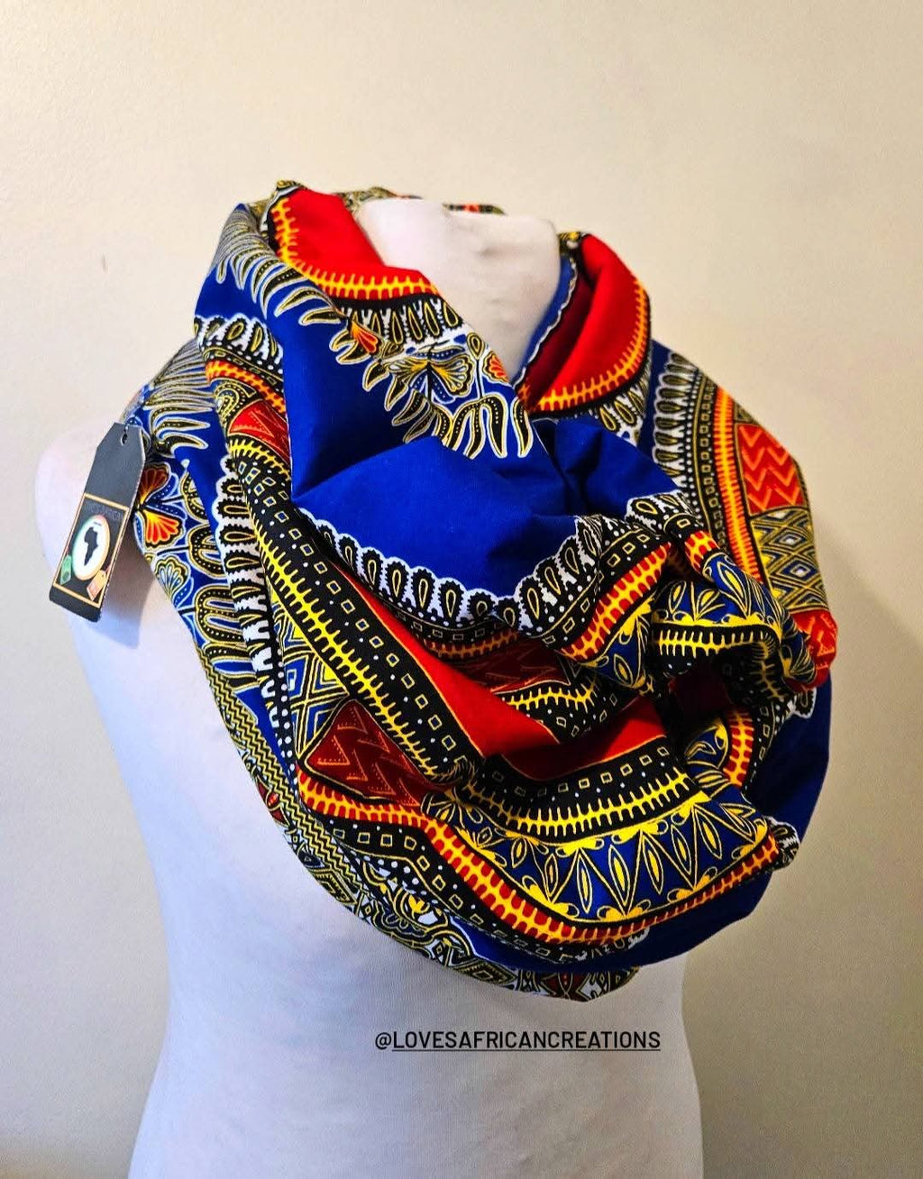 Dashiki Fleece Lined Snood Scarf