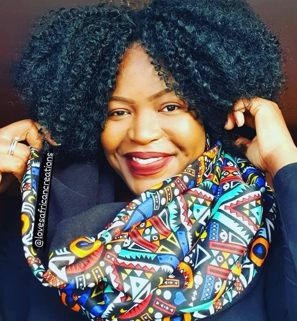 African Print Ankara Fleece Snood Scarf