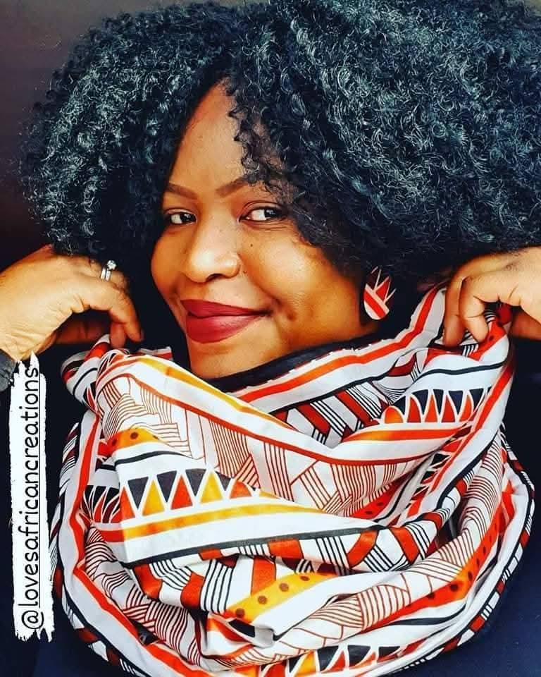 Tribal Print Fleece Lined Snood Scarf