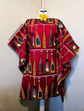 African Print Tunic Kaftan & Earrings