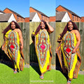 Dashiki Off Shoulder Maxi Dress