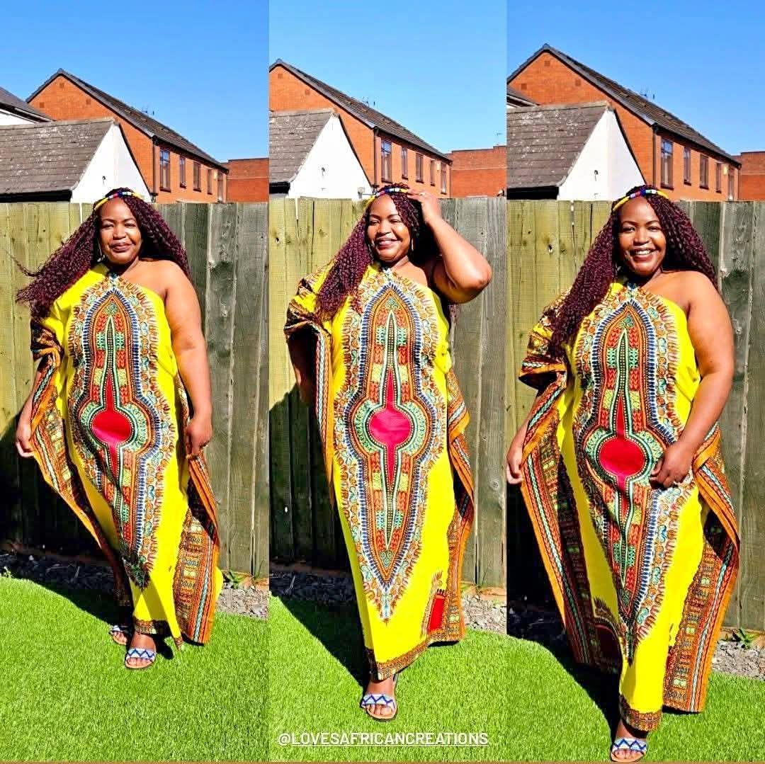 Dashiki Off Shoulder Maxi Dress