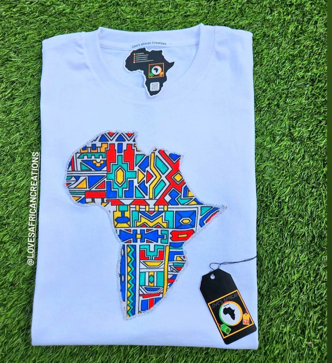 Unisex Ndebele Inspired Africa Map T-shirt S-XXXL