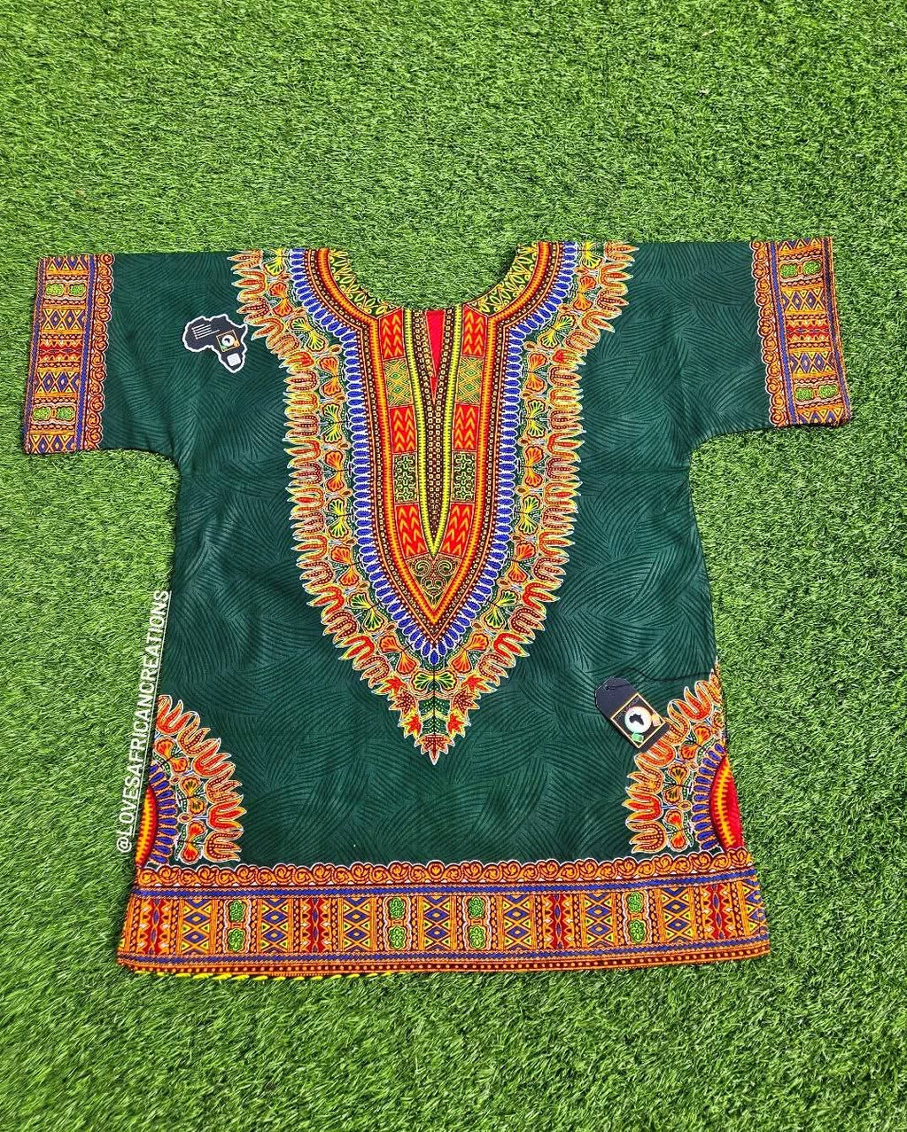 Bottle Green Dashiki Shirt