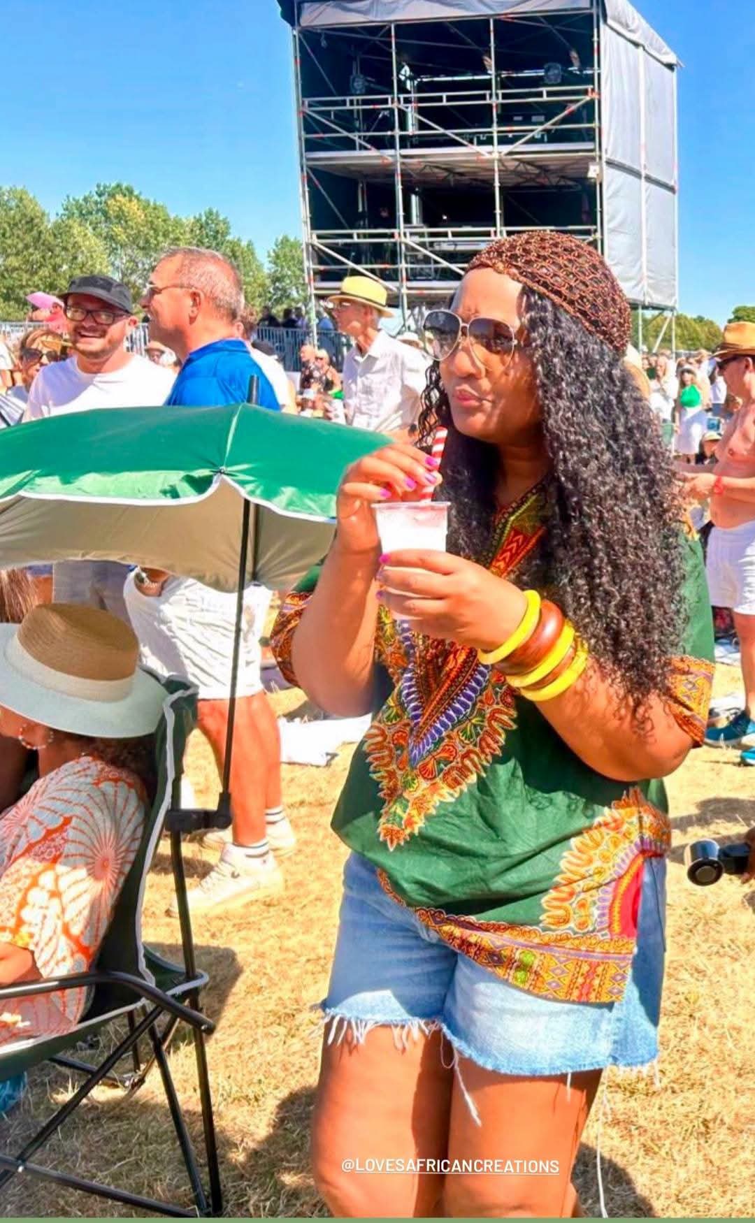 Bottle Green Dashiki Shirt