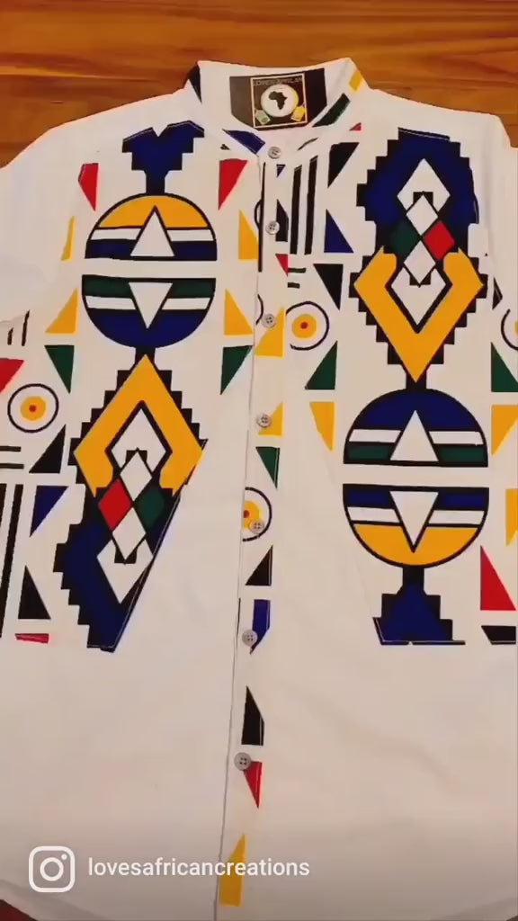 Ndebele Inspired Mens Shirt