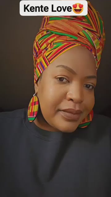 Kente Headwrap & Earrings